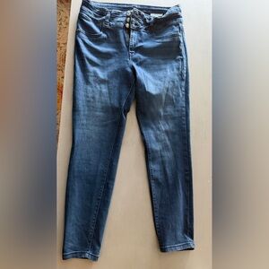 Angels Women's Dark Blue High-Rise Skinny Jeans